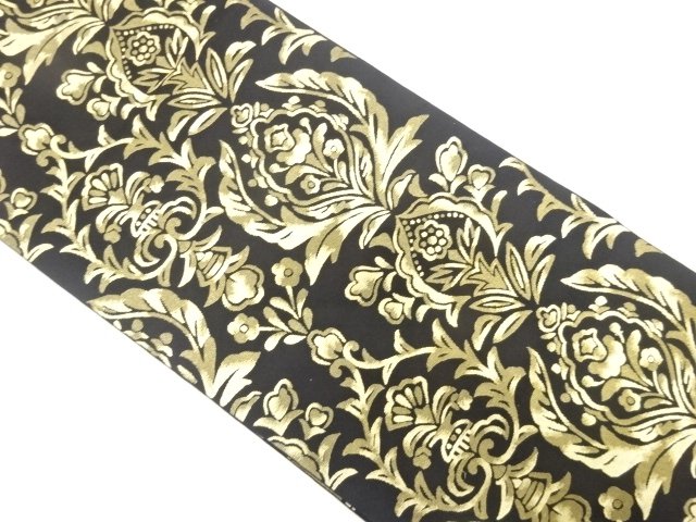 JAPANESE FUKURO OBI / WOVEN FLORAL PLANTS